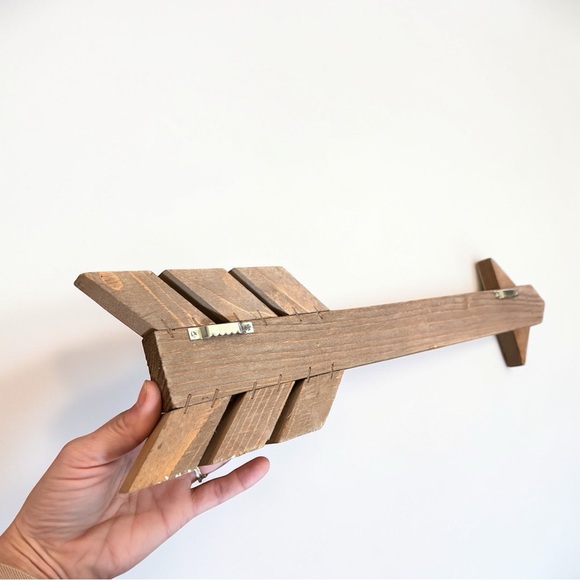 Rustic Solid Wood Arrow Hanging Wall Decor EUC Farmhouse Country Cottage Cabin - Picture 7 of 7